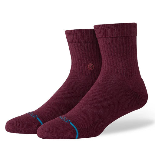 Stance Men's Icon Quarter Crew Socks - Wine MEN - Clothing - Underwear, Socks & Loungewear - Socks Stance