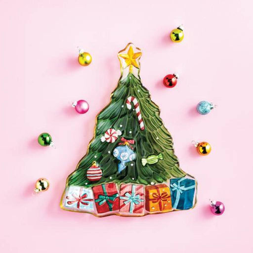 Mud Pie Christmas Tree Glass Platter HOME & GIFTS - Home Decor - Seasonal Decor Mud Pie