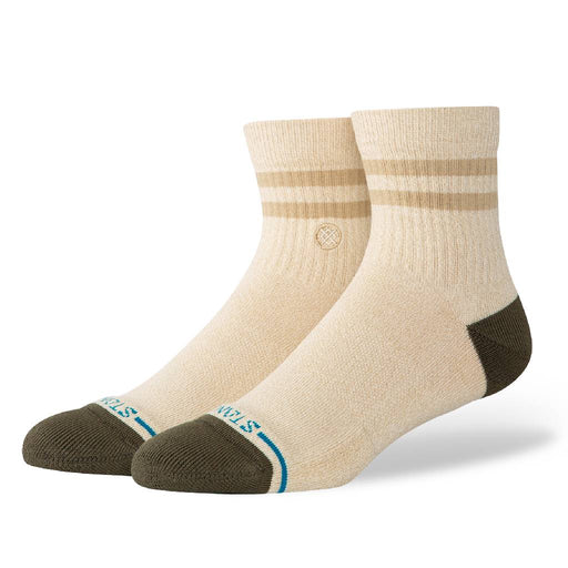 Stance Men's Marled Stripe Quarter Crew Socks - Ivory MEN - Clothing - Underwear, Socks & Loungewear - Socks Stance