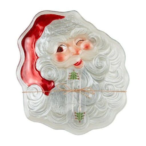 Mud Pie Santa Glass Plate Set HOME & GIFTS - Home Decor - Seasonal Decor Mud Pie