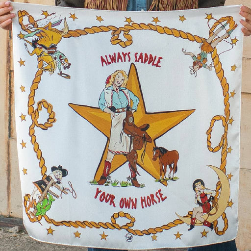 Fringe Scarves Always Saddle Your Own Horse Long Tall Wild Rag ACCESSORIES - Additional Accessories - Wild Rags & Scarves Fringe Scarves