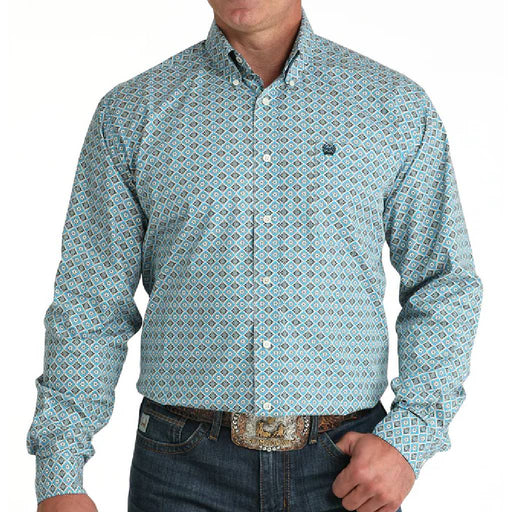 Cinch Men's Diamond Print Button Down Shirt MEN - Clothing - Shirts - Long Sleeve Cinch