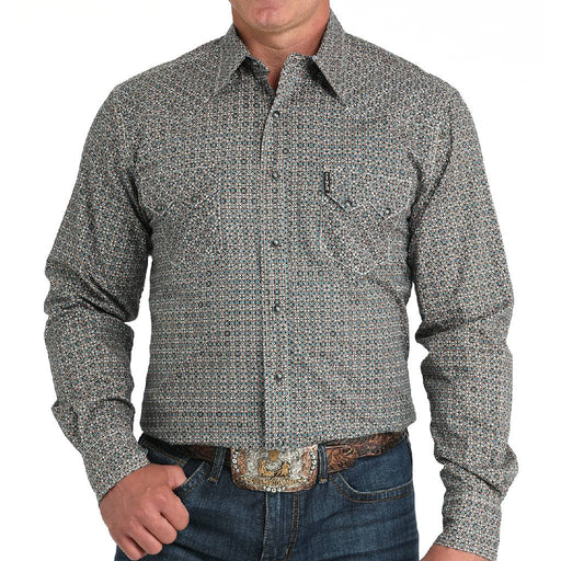 Cinch Men's Geo Print Pearl Snap Shirt MEN - Clothing - Shirts - Long Sleeve Cinch