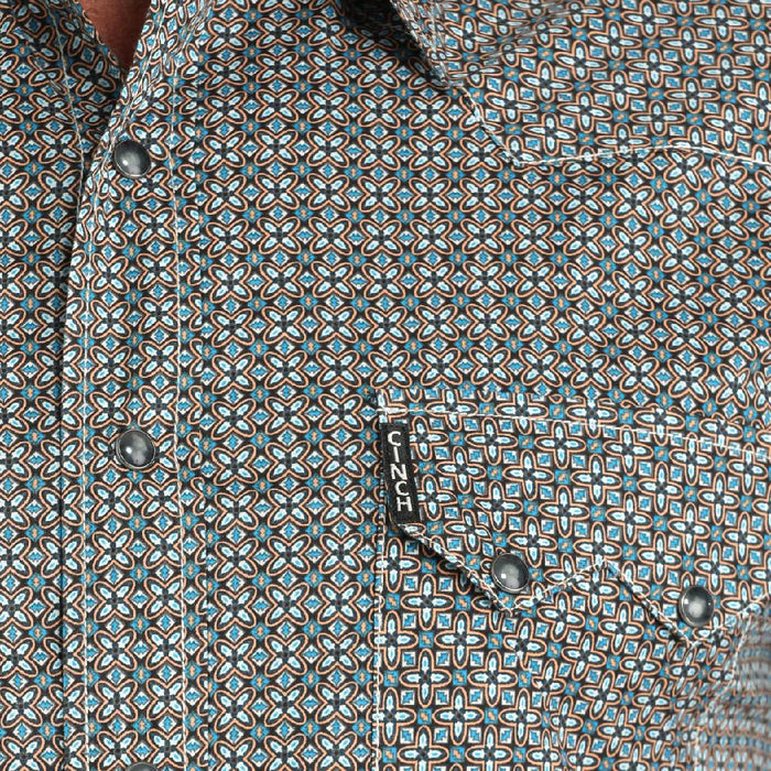Cinch Men's Geo Print Pearl Snap Shirt MEN - Clothing - Shirts - Long Sleeve Cinch