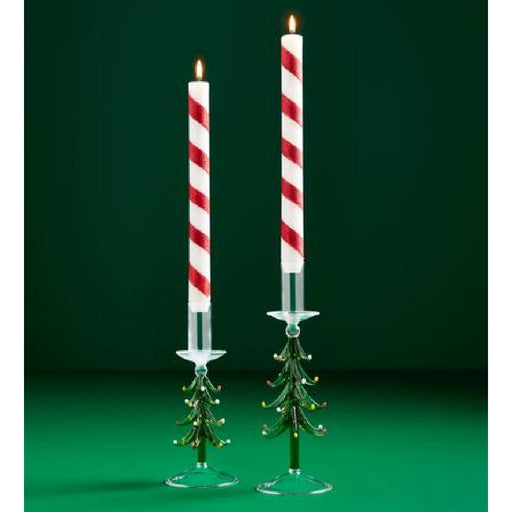 Mud Pie Glass Tree Taper Candle Holder - Large HOME & GIFTS - Home Decor - Seasonal Decor Mud Pie