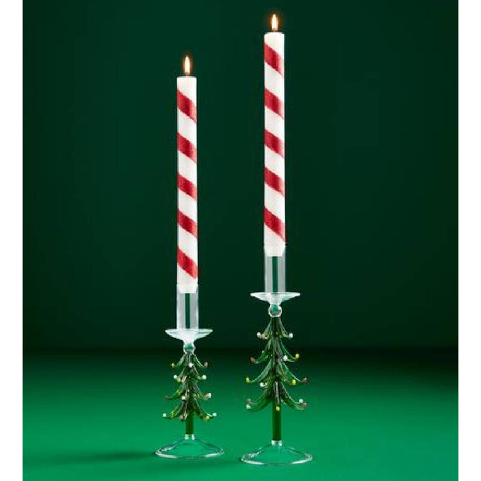 Mud Pie Glass Tree Taper Candle Holder - Large HOME & GIFTS - Home Decor - Seasonal Decor Mud Pie