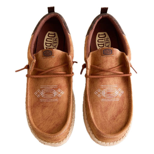 Hey Dude Wally Funk Western Stitch - Argan Brown/Multi MEN - Footwear - Casual Shoes Hey Dude