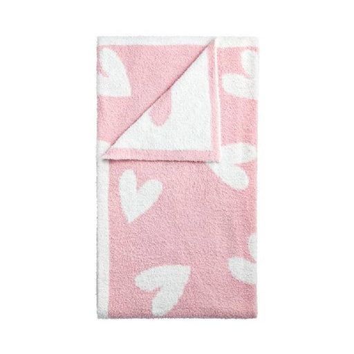 Pink Hearts Chenille Blanket HOME & GIFTS - Home Decor - Blankets + Throws Mud Pie