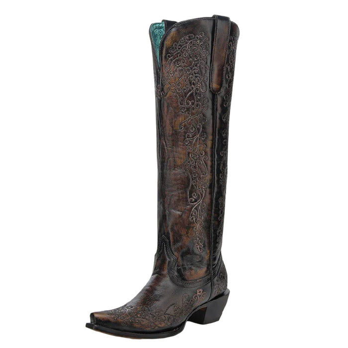 Corral Women's Floral Embroidery Tall Cowboy Boot WOMEN - Footwear - Boots - Western Boots Corral Boots