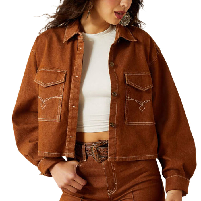 Ariat Women's Boxy Cropped Denim Jacket WOMEN - Clothing - Outerwear - Jackets Ariat Clothing