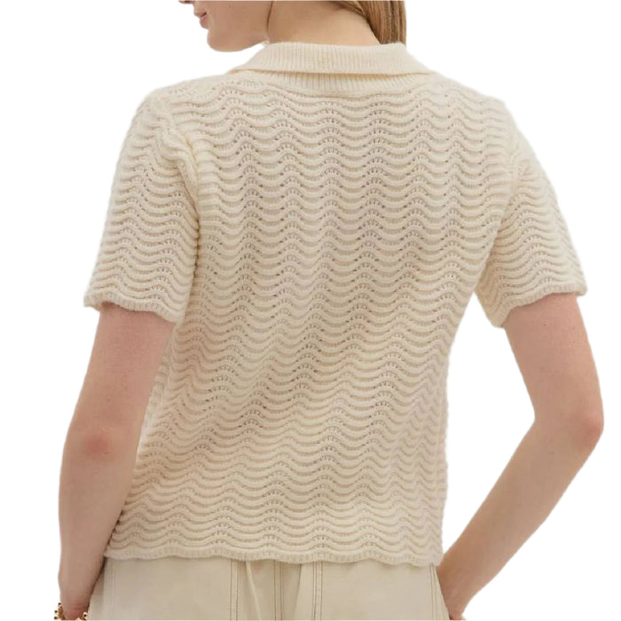 Wave Pattern Sweater WOMEN - Clothing - Tops - Short Sleeved Entro