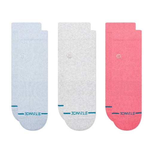 Stance Women's 3 Pack Icon Quarter Crew Socks - Periwinkle WOMEN - Clothing - Intimates & Hosiery Stance