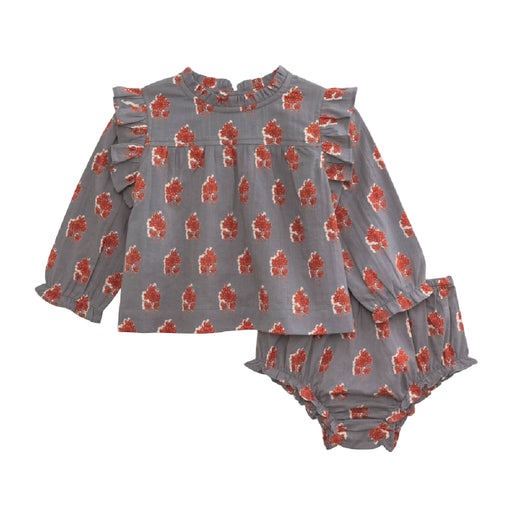 Mud Pie Baby Girl's Floral Block Print Pinafore Set KIDS - Baby - Baby Girl Clothing Mud Pie