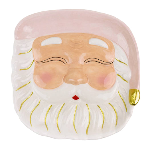 Pink Santa Platter HOME & GIFTS - Home Decor - Seasonal Decor 8 Oak Lane