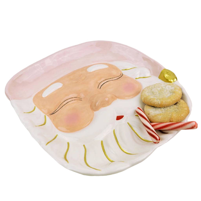 Pink Santa Platter HOME & GIFTS - Home Decor - Seasonal Decor 8 Oak Lane