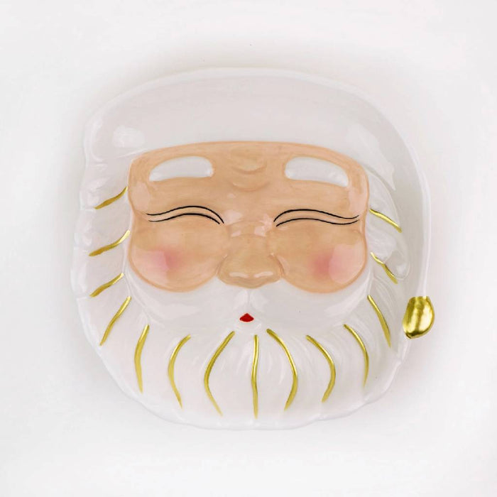 White Santa Dessert Plate HOME & GIFTS - Home Decor - Seasonal Decor 8 Oak Lane