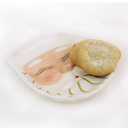 White Santa Dessert Plate HOME & GIFTS - Home Decor - Seasonal Decor 8 Oak Lane