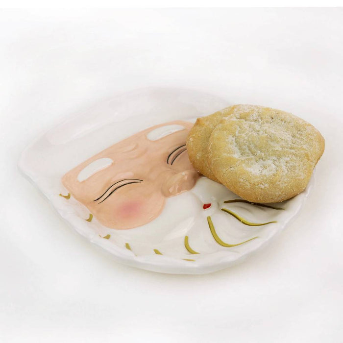 White Santa Dessert Plate HOME & GIFTS - Home Decor - Seasonal Decor 8 Oak Lane