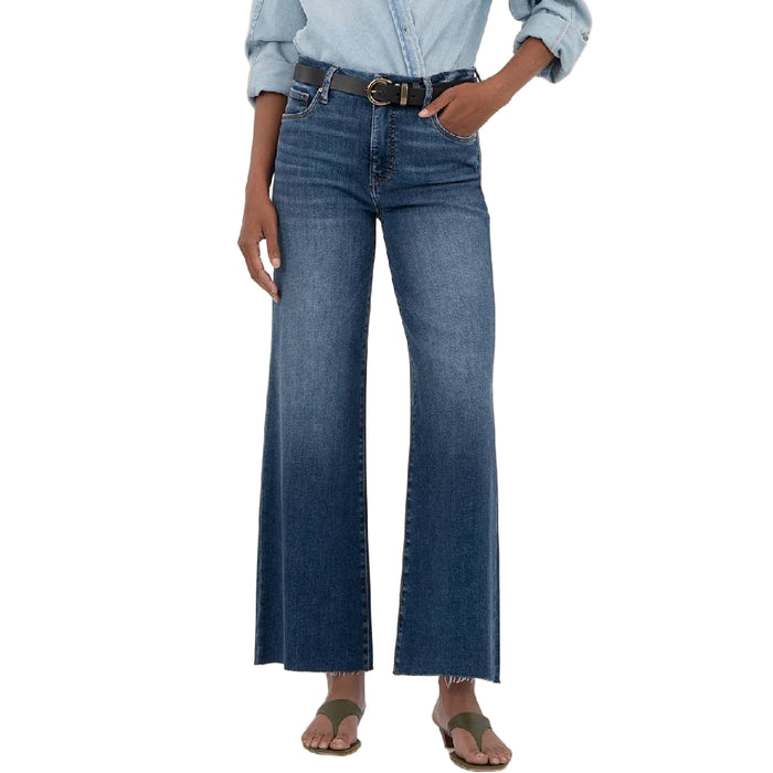 Kut Meg High Rise Wide Leg Raw Hem Jean WOMEN - Clothing - Jeans Kut from the Kloth