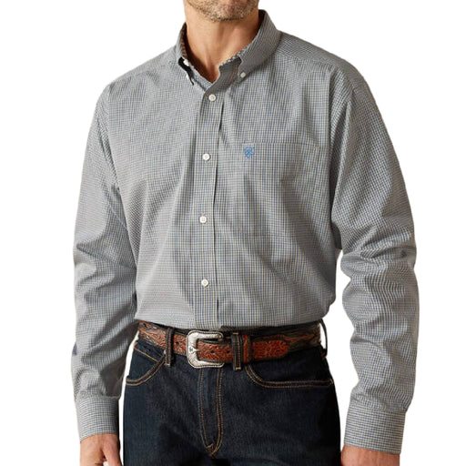 Ariat Men's Clayton Wrinkle Free Stripe Print Button Down Shirt MEN - Clothing - Shirts - Long Sleeve Ariat Clothing