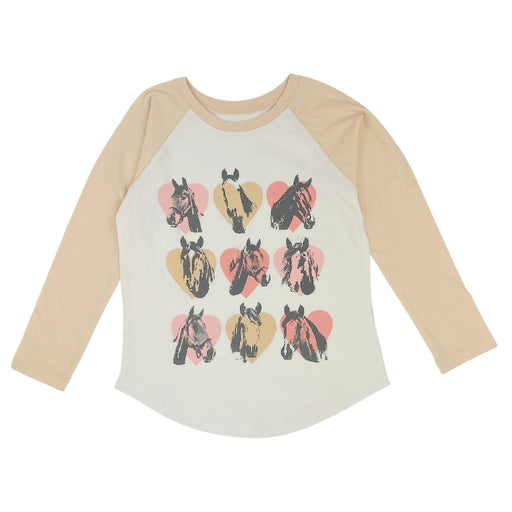Tiny Whales Girl's Wild Horses Raglan Tee KIDS - Girls - Clothing - T-Shirts Tiny Whales
