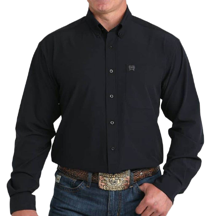 Cinch Men's Arenaflex Solid Black Button Down Shirt