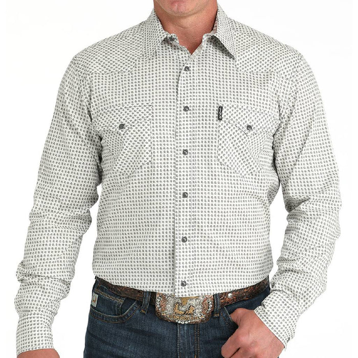 Cinch Men's Modern Geo Print Pearl Snap Shirt