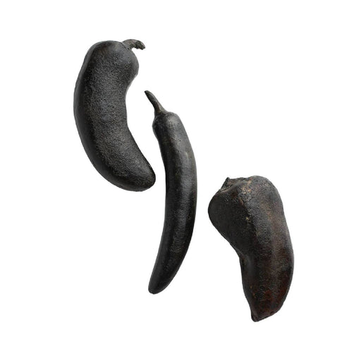 Jan Barboglio Set of 3 Cast Iron Caliente Peppers HOME & GIFTS - Home Decor - Decorative Accents Jan Barboglio By Blanca Santa