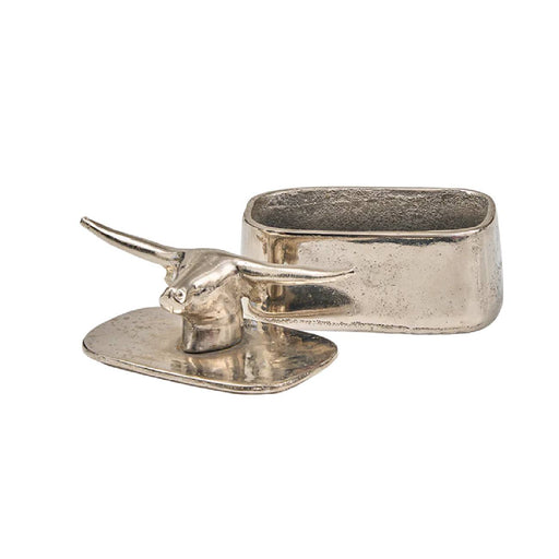 Jan Barboglio Nickle Plated Premio Toro Box HOME & GIFTS - Home Decor - Decorative Accents Jan Barboglio By Blanca Santa