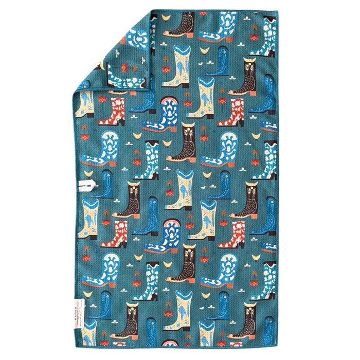 Double Sided Hand Towel - Rancher Aqua