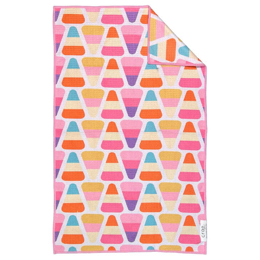 Double Sided Hand Towel - Corny White/Purple/Pink HOME & GIFTS - Tabletop + Kitchen - Kitchen Decor Crae Home