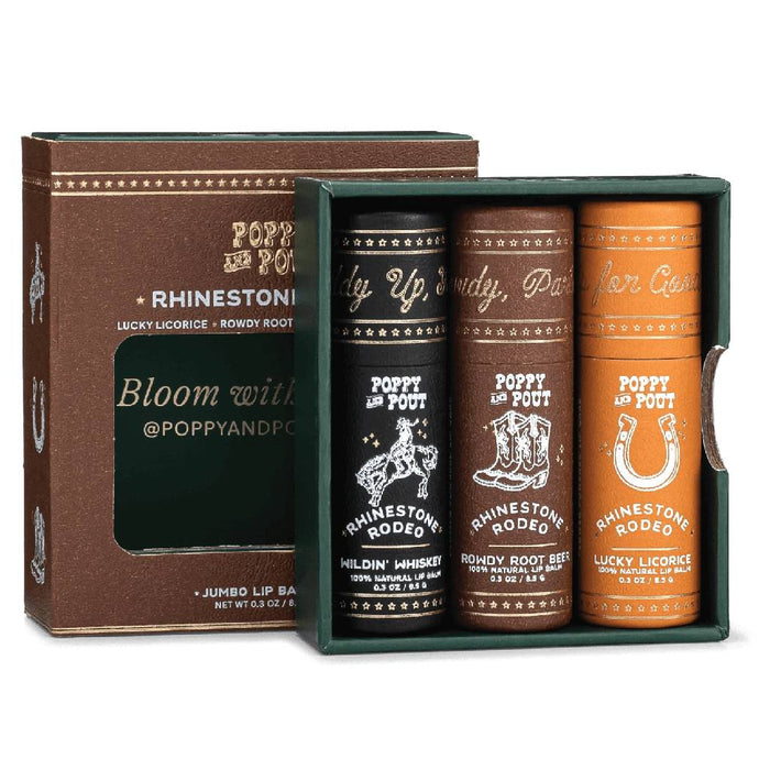 Rhinestone Rodeo Lip Balm Trio Gift Set