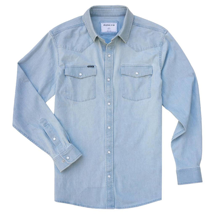Poncho The Marfa Denim Western Shirt MEN - Clothing - Shirts - Long Sleeve Poncho Outdoors