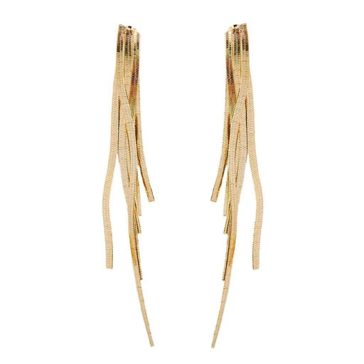 Skinny Gold Cascading Tassel Earrings WOMEN - Accessories - Jewelry - Bracelets St Armands Design of Sarasota