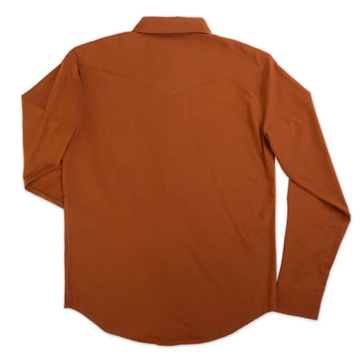 Sendero Provisions Men's Confluence Tech Pearl Snap Shirt - Burnt Orange MEN - Clothing - Shirts - Long Sleeve Sendero Provisions Co
