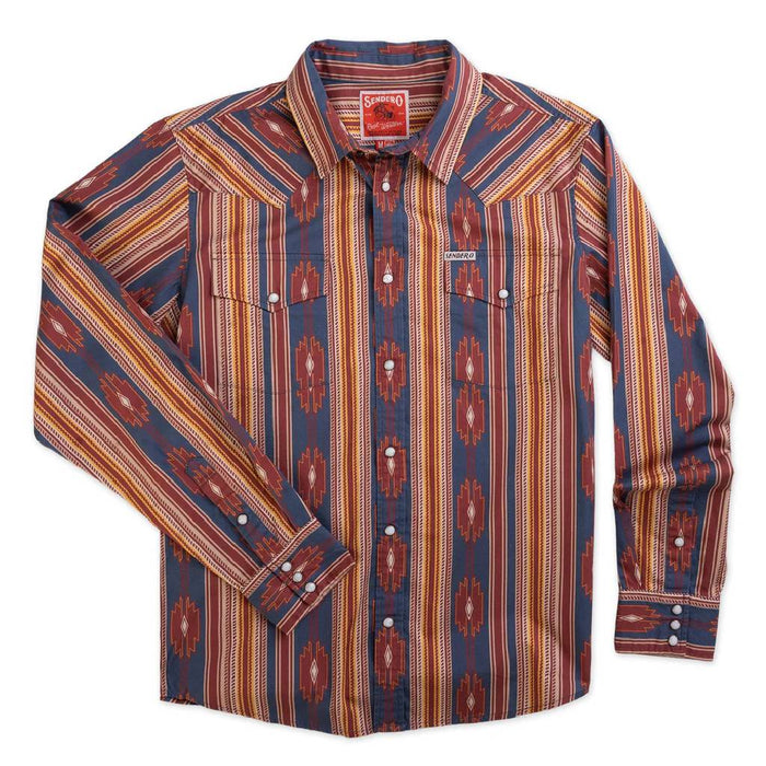 Sendero Provisions Men's The Wyatt Snap Shirt - Chevron Stripe Tulsa