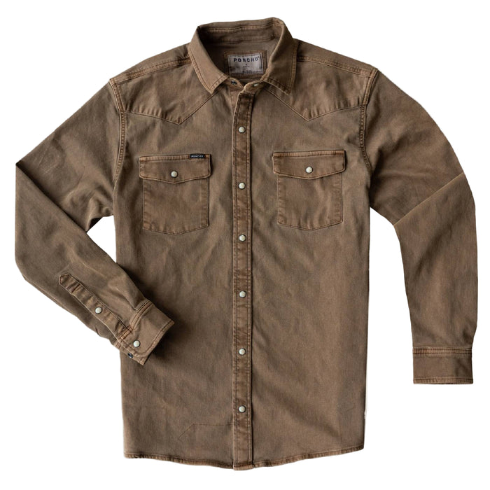 Poncho The Cotulla Western Denim Shirt MEN - Clothing - Shirts - Long Sleeve Poncho Outdoors