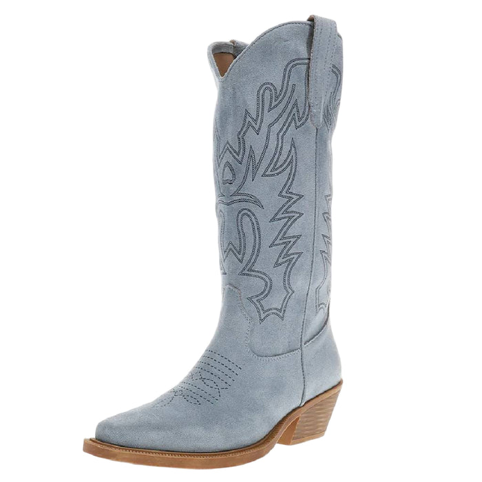 Roper Women's Kit Laser Snip Toe Blue Boots