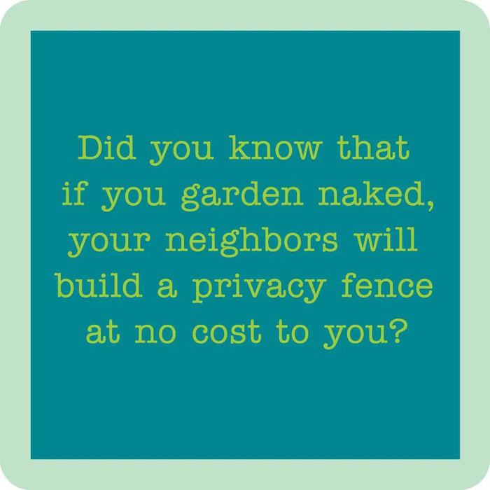 Garden Naked Coaster HOME & GIFTS - Gifts Drinks On Me