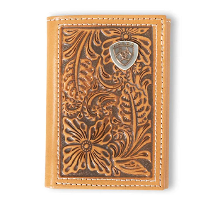 Ariat Logo Embossed Trifold Wallet MEN - Accessories - Wallets & Money Clips M&F Western Products