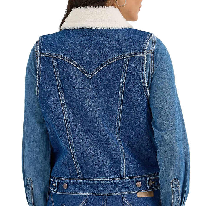 Wrangler Women's Sherpa Lined Denim Vest WOMEN - Clothing - Outerwear - Vests Wrangler