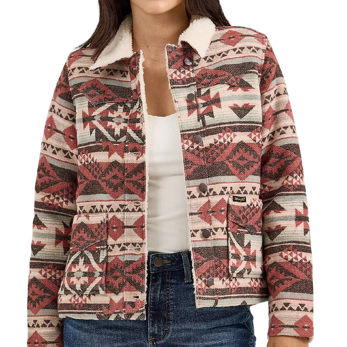 Wrangler Women's Quilt Lined Jacquard Barn Shacket