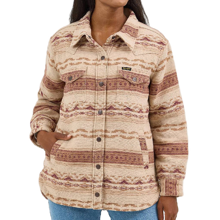 Wrangler Women's Quilt Lined Jacquard Shacket
