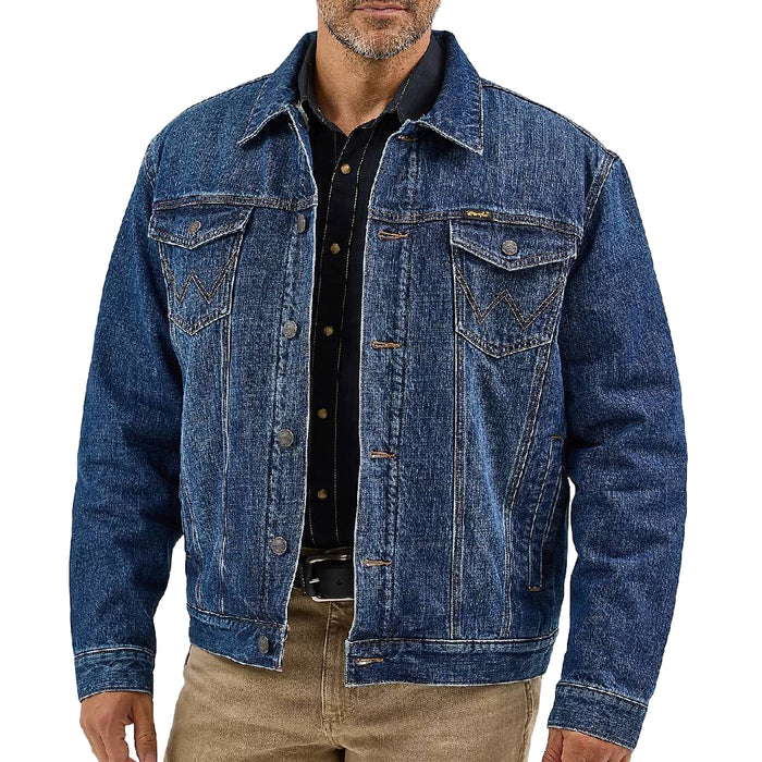 Wrangler Men's Retro Sherpa Lined Western Denim Jacket