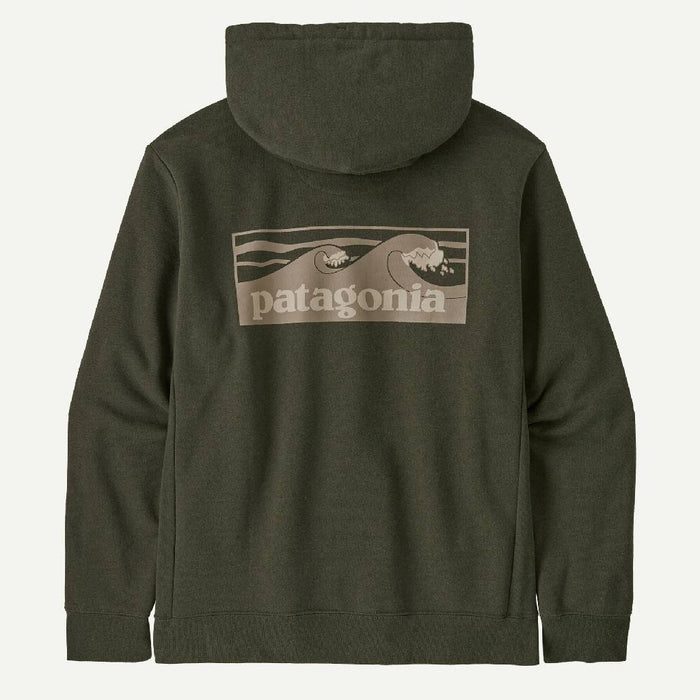 Patagonia Men's Boardshort Logo Uprisal Hoodie - Basin Green MEN - Clothing - Pullovers & Hoodies Patagonia