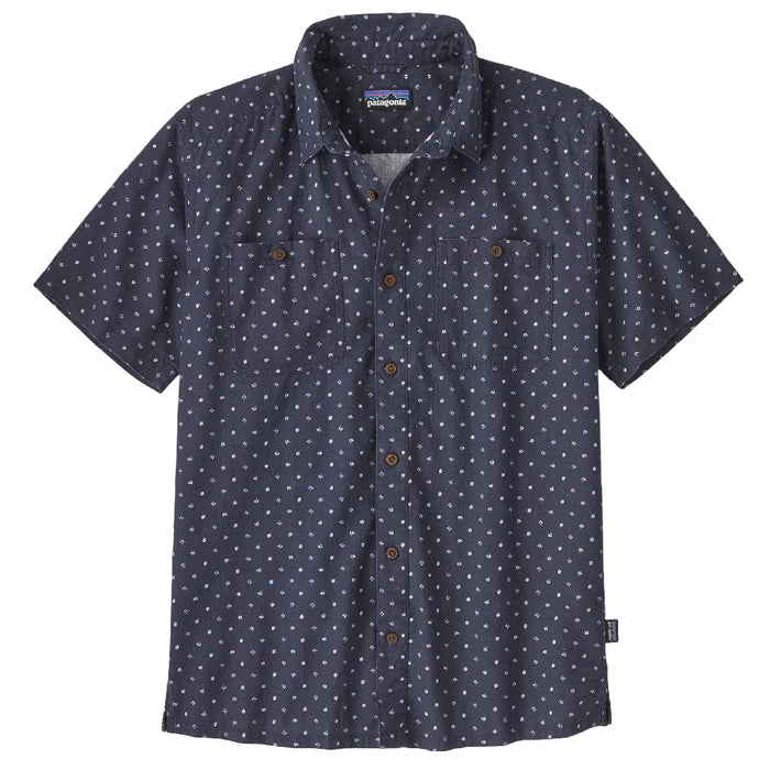 Patagonia Men's Back Step Shirt - Salmond and Flowers/Sunken Blue MEN - Clothing - Shirts - Short Sleeve Patagonia