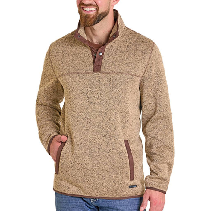 Panhandle Slim Men's Melange Henley Pullover - Tan MEN - Clothing - Pullovers & Hoodies Panhandle