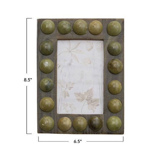 Green Handmade Marbled Resin Bobbin Frame HOME & GIFTS - Home Decor - Decorative Accents Creative Co-Op
