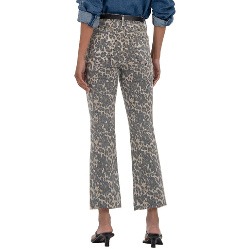 Kut Kelsey Leopard Print Ankle Flare Jean WOMEN - Clothing - Jeans Kut from the Kloth