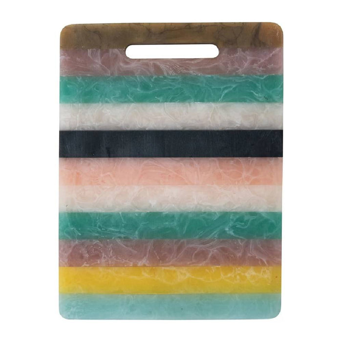 Marbled Resin Striped Cheese/Serving Board HOME & GIFTS - Tabletop + Kitchen - Serveware & Utensils Creative Co-Op